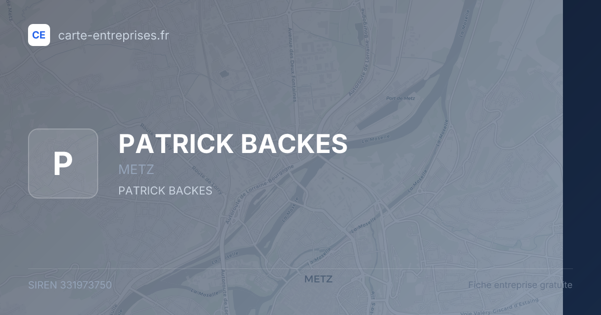 PATRICK BACKES — 331973750 — fiche entreprise