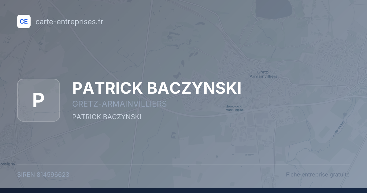 PATRICK BACZYNSKI — 814596623 — fiche entreprise