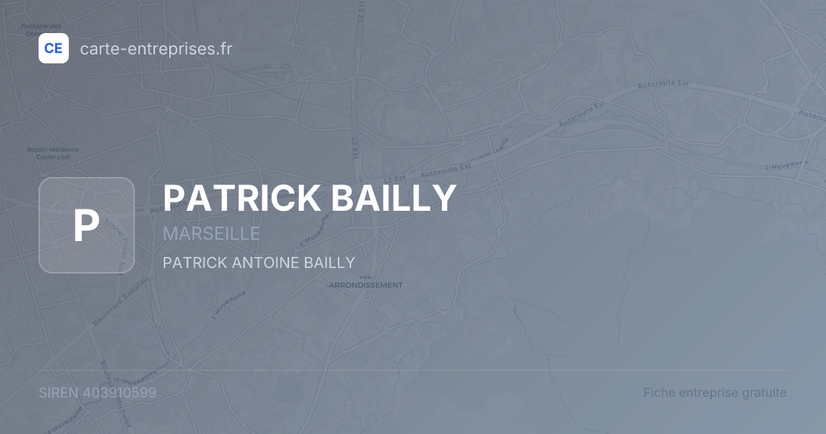 PATRICK BAILLY — 403910599 — fiche entreprise