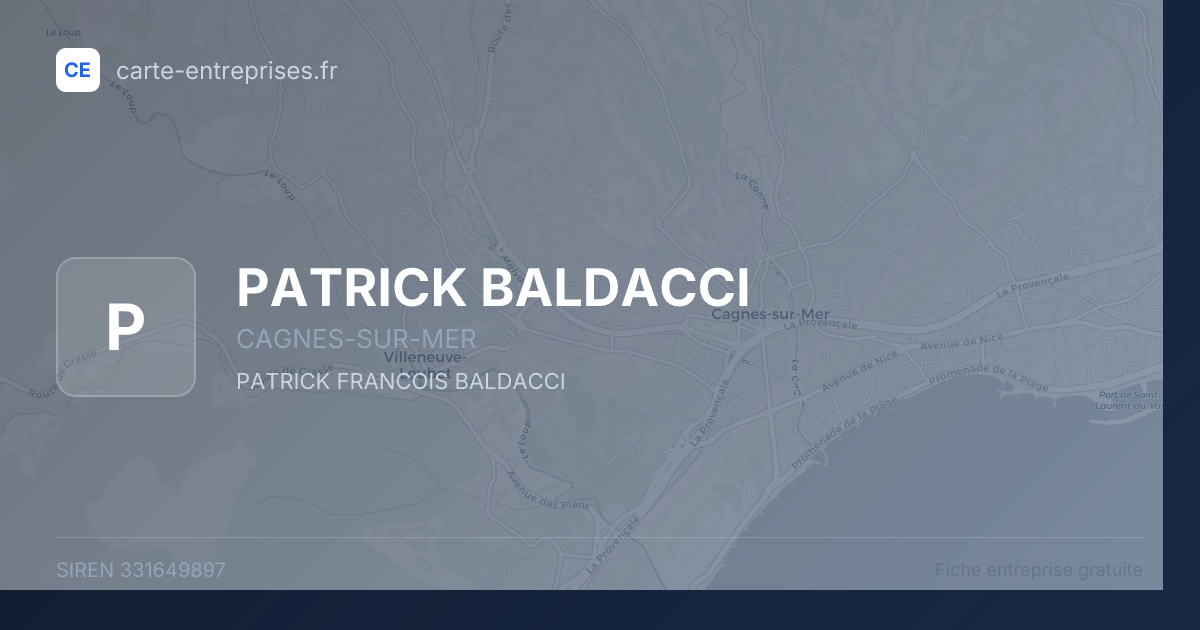 PATRICK BALDACCI — 331649897 — fiche entreprise