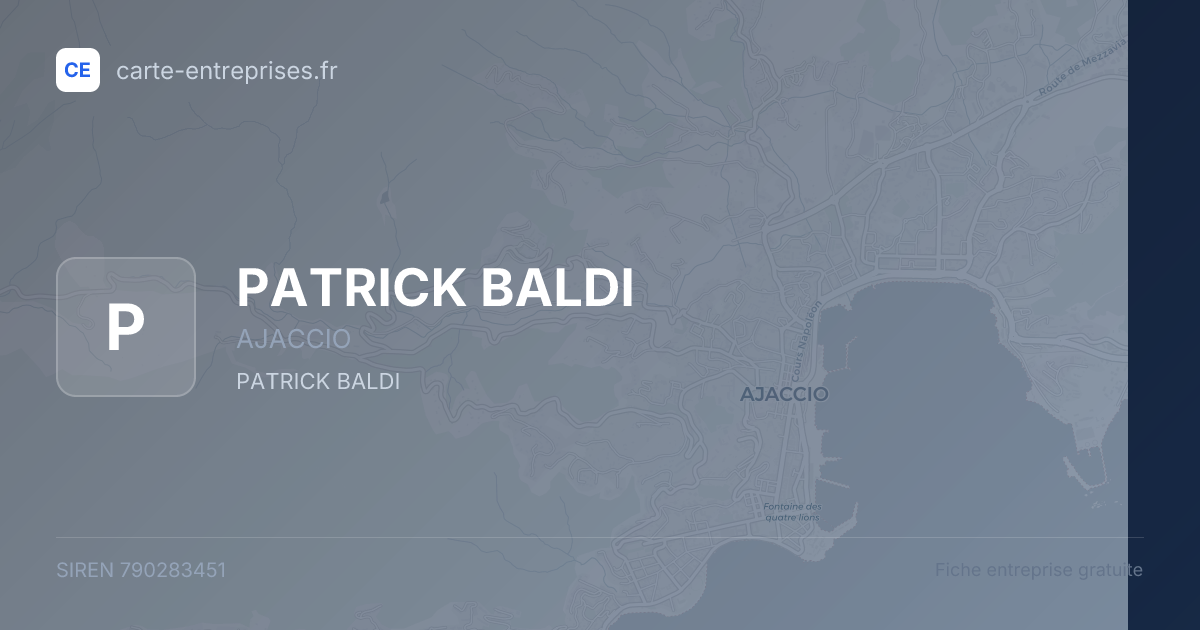 PATRICK BALDI — 790283451 — fiche entreprise