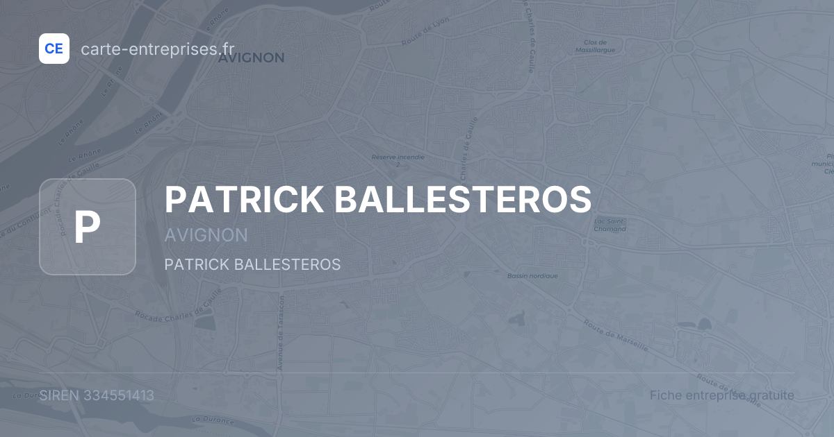 PATRICK BALLESTEROS — 334551413 — fiche entreprise