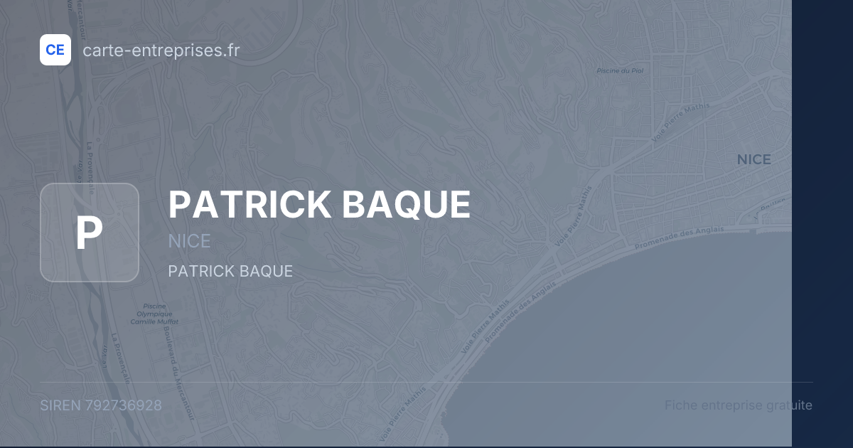 PATRICK BAQUE — 792736928 — fiche entreprise