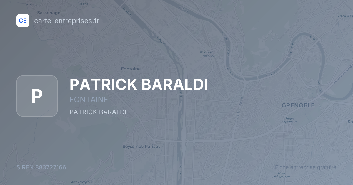 PATRICK BARALDI — 883727166 — fiche entreprise