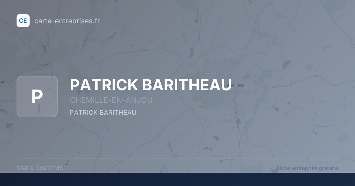 PATRICK BARITHEAU — 349175455 — fiche entreprise