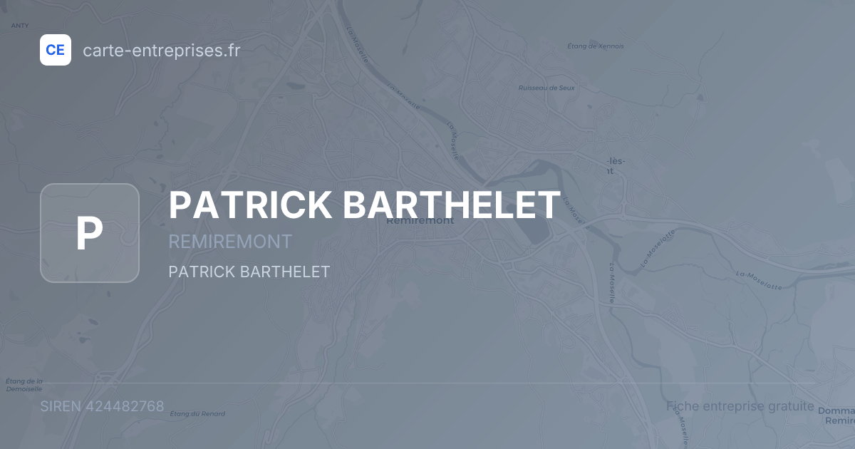 PATRICK BARTHELET — 424482768 — fiche entreprise