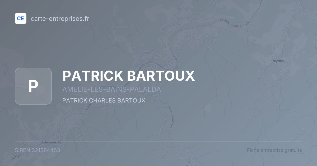 PATRICK BARTOUX — 321384463 — fiche entreprise