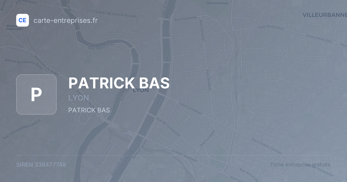PATRICK BAS — 338477748 — fiche entreprise