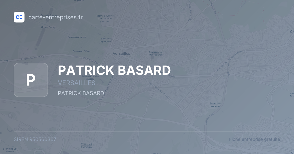 PATRICK BASARD — 950560367 — fiche entreprise