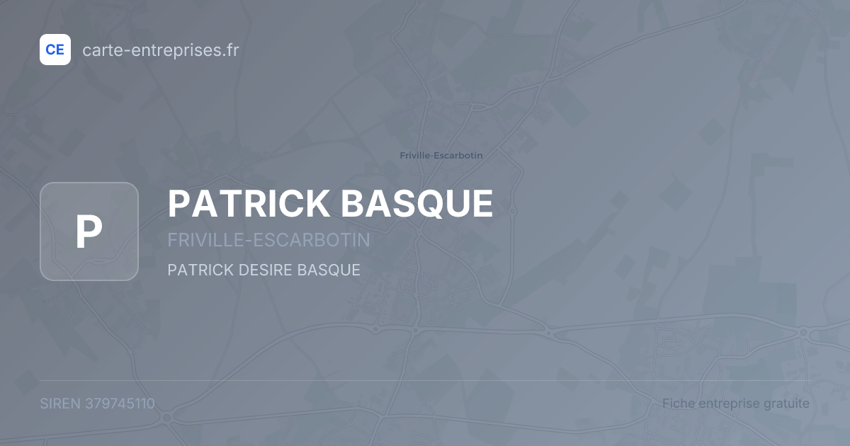 PATRICK BASQUE — 379745110 — fiche entreprise