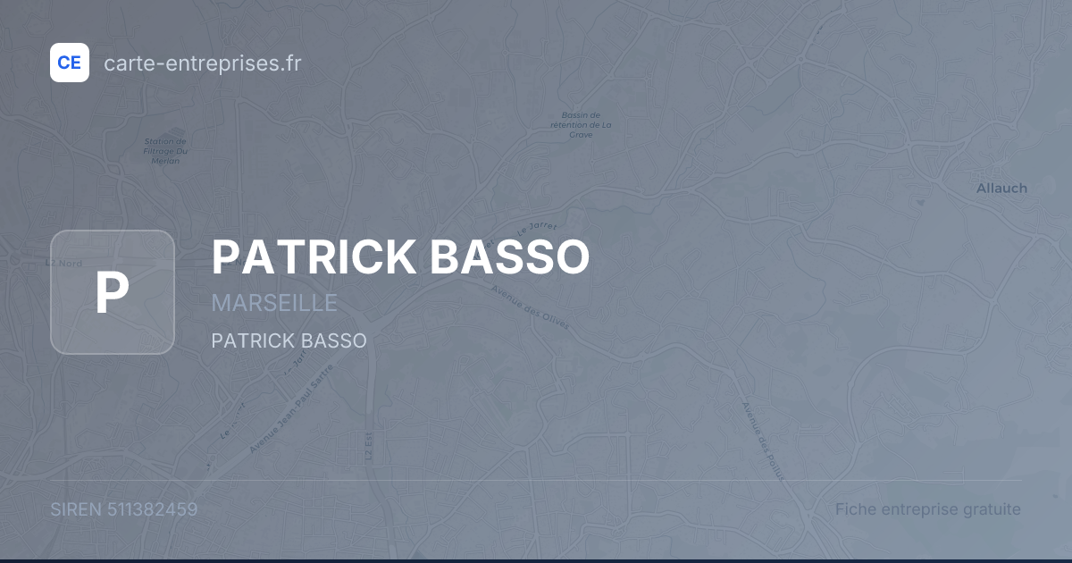 PATRICK BASSO — 511382459 — fiche entreprise