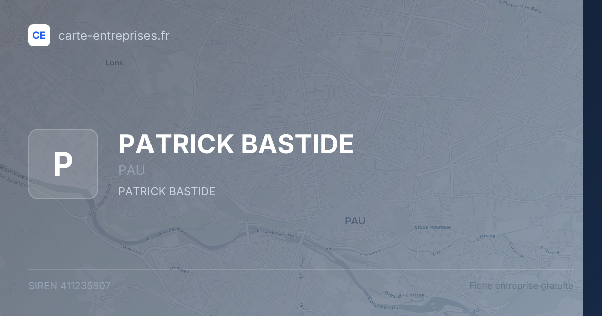 PATRICK BASTIDE — 411235807 — fiche entreprise