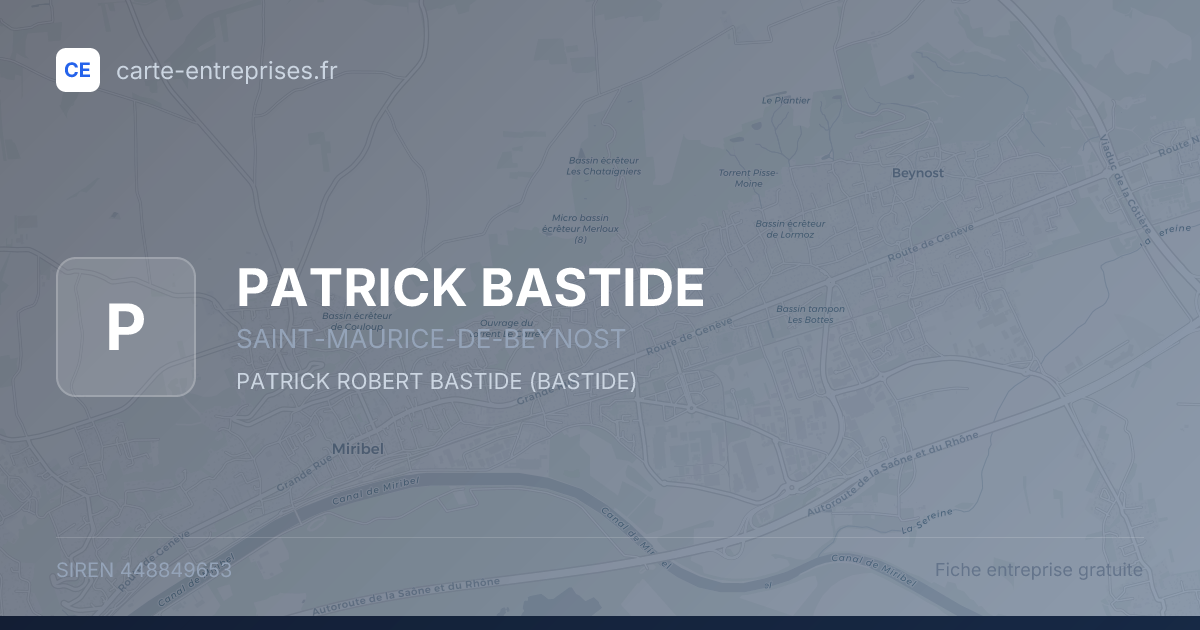PATRICK BASTIDE — 448849653 — fiche entreprise