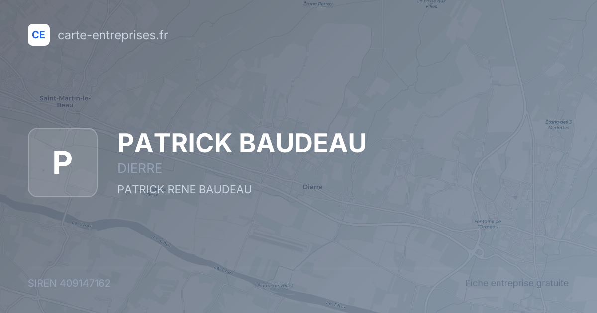 PATRICK BAUDEAU — 409147162 — fiche entreprise