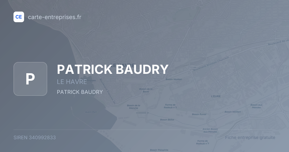 PATRICK BAUDRY — 340992833 — fiche entreprise
