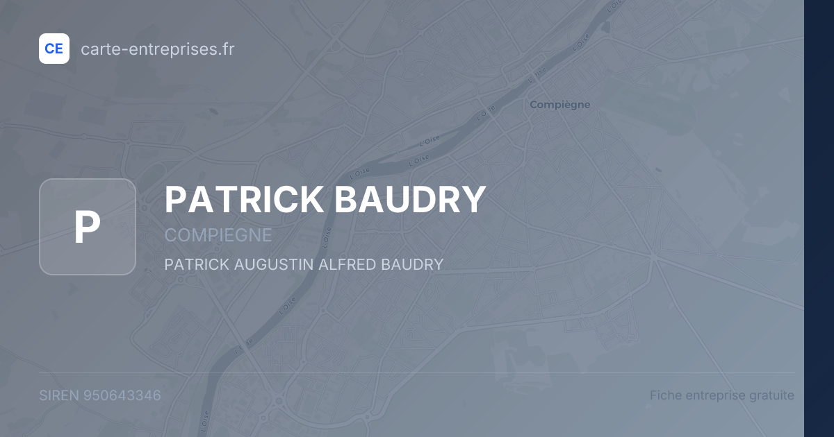 PATRICK BAUDRY — 950643346 — fiche entreprise