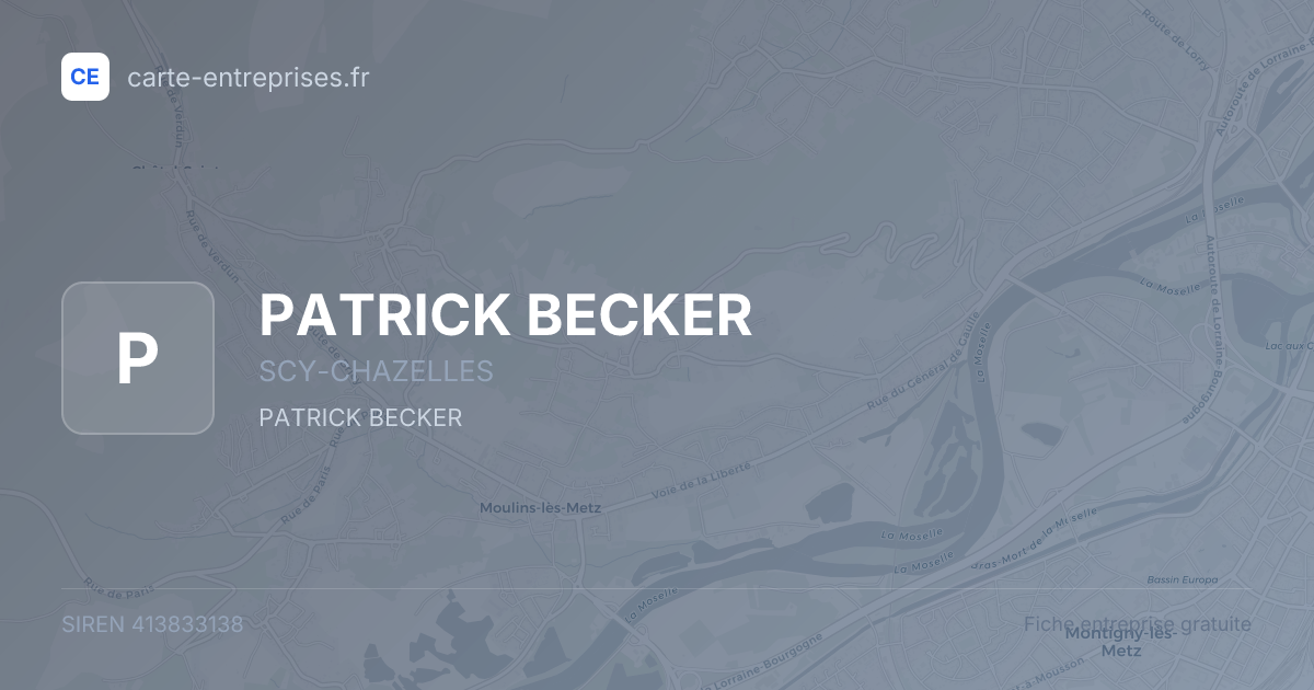 PATRICK BECKER — 413833138 — fiche entreprise