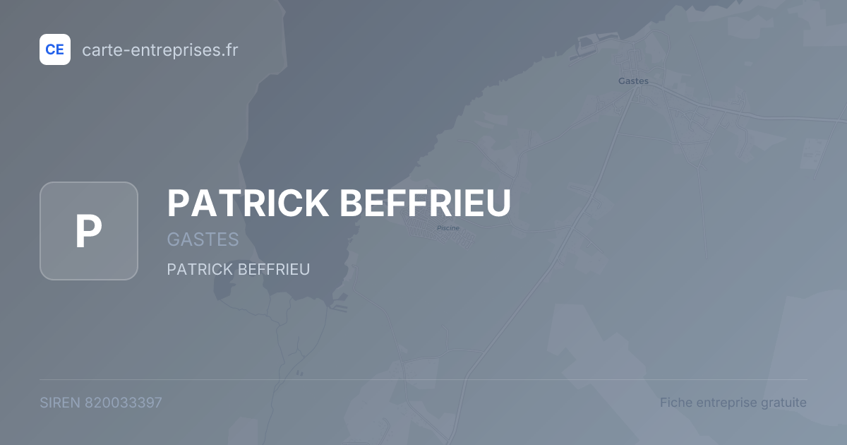 PATRICK BEFFRIEU — 820033397 — fiche entreprise