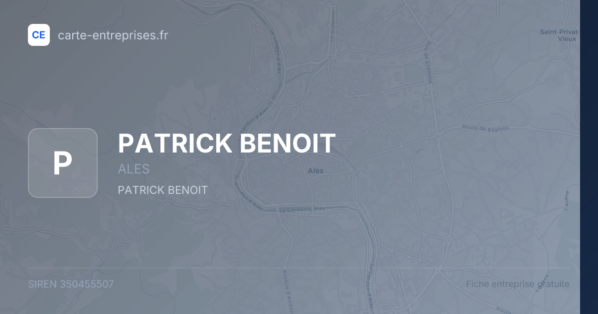 PATRICK BENOIT — 350455507 — fiche entreprise