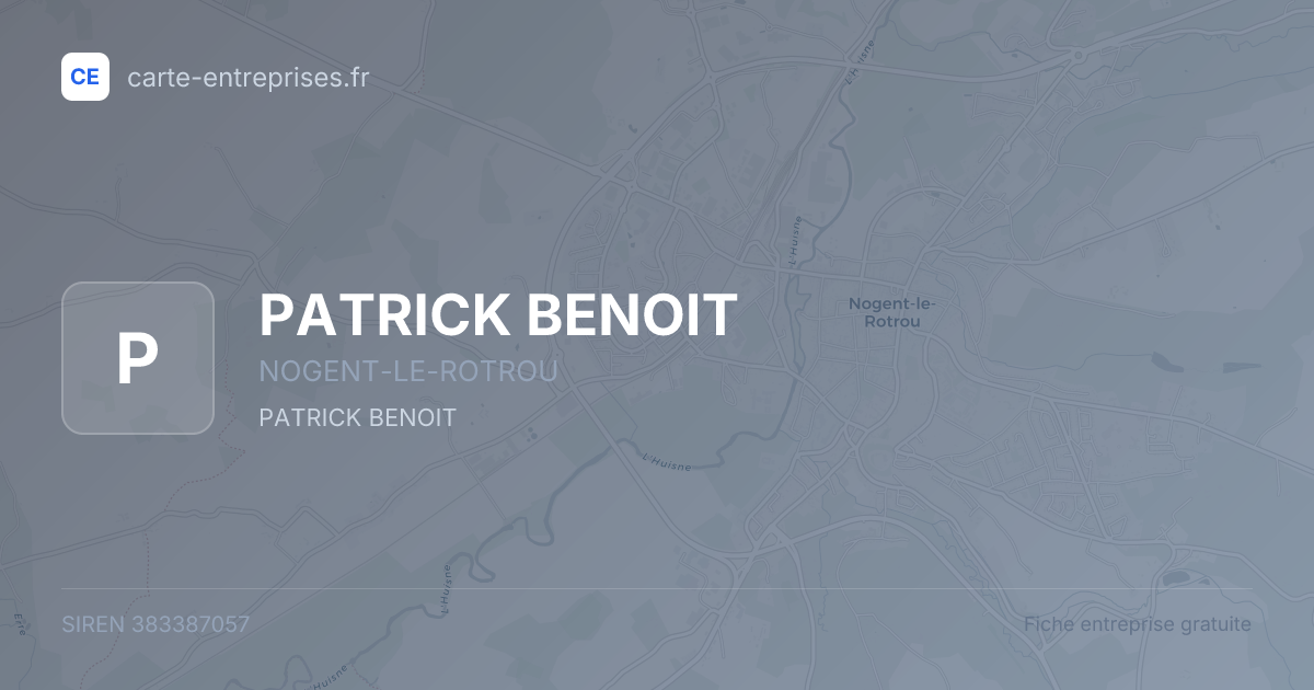 PATRICK BENOIT — 383387057 — fiche entreprise