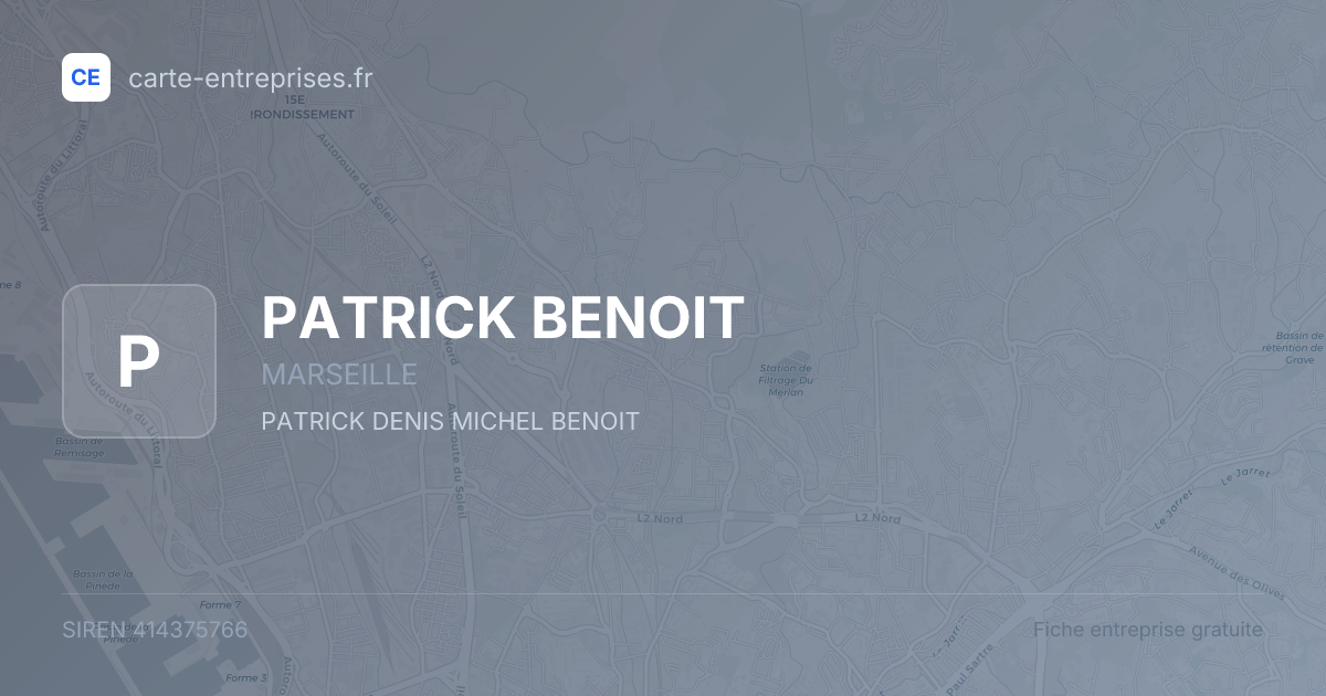 PATRICK BENOIT — 414375766 — fiche entreprise