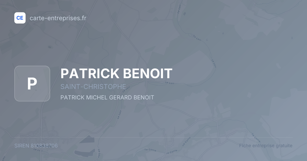 PATRICK BENOIT — 810838706 — fiche entreprise