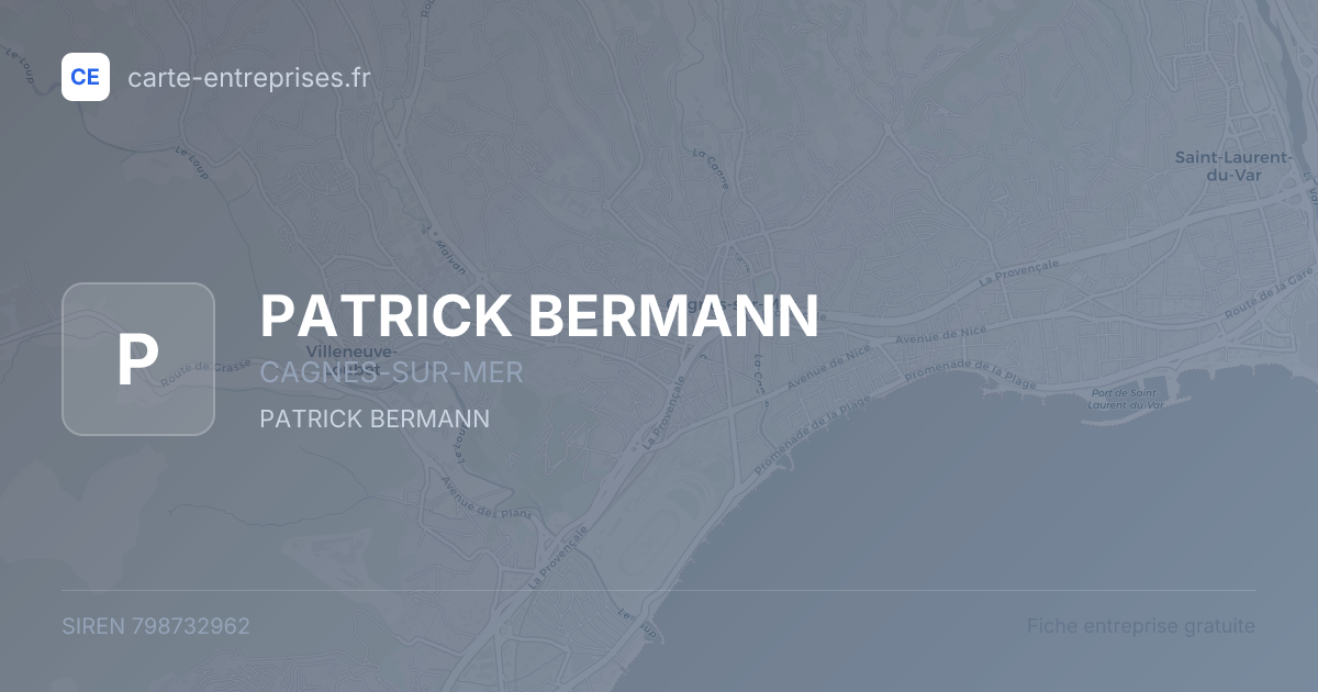 PATRICK BERMANN — 798732962 — fiche entreprise