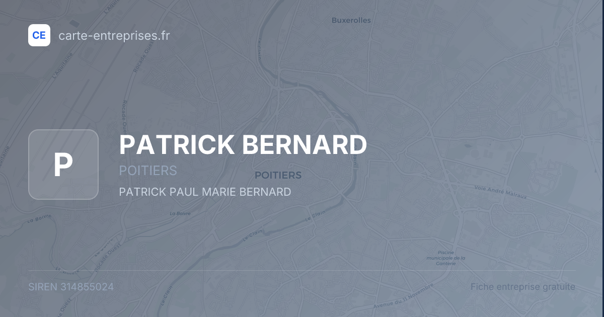 PATRICK BERNARD — 314855024 — fiche entreprise