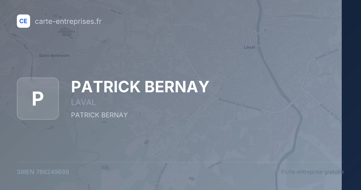 PATRICK BERNAY — 786249698 — fiche entreprise