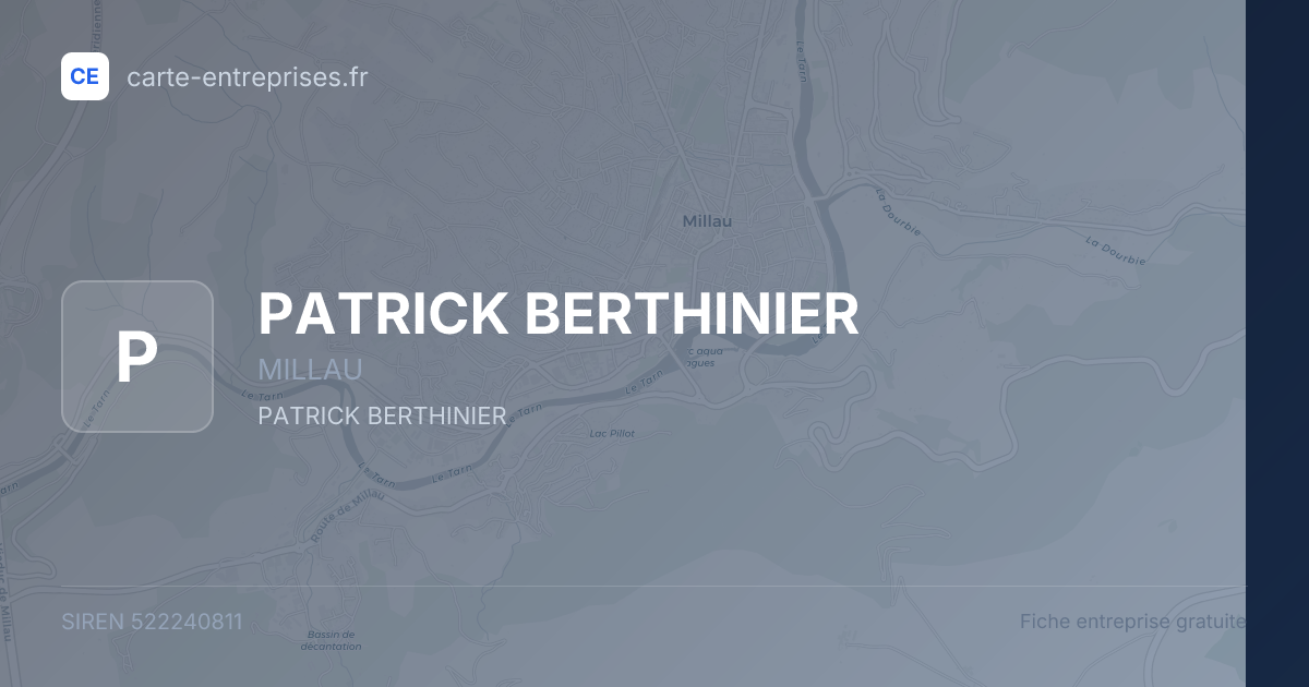 PATRICK BERTHINIER — 522240811 — fiche entreprise