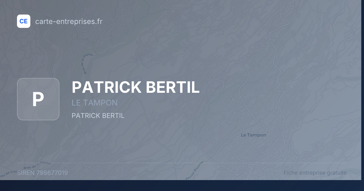 PATRICK BERTIL — 798677019 — fiche entreprise