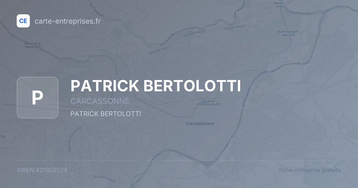 PATRICK BERTOLOTTI — 421808528 — fiche entreprise