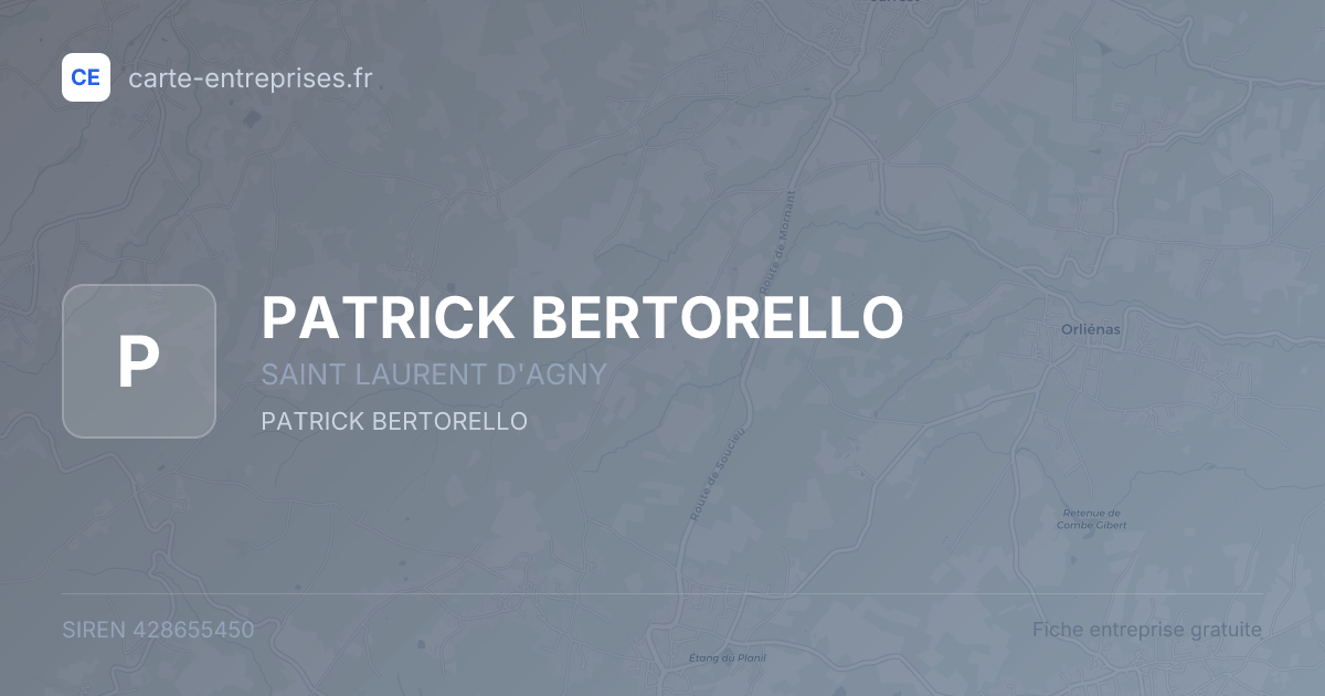 PATRICK BERTORELLO — 428655450 — fiche entreprise