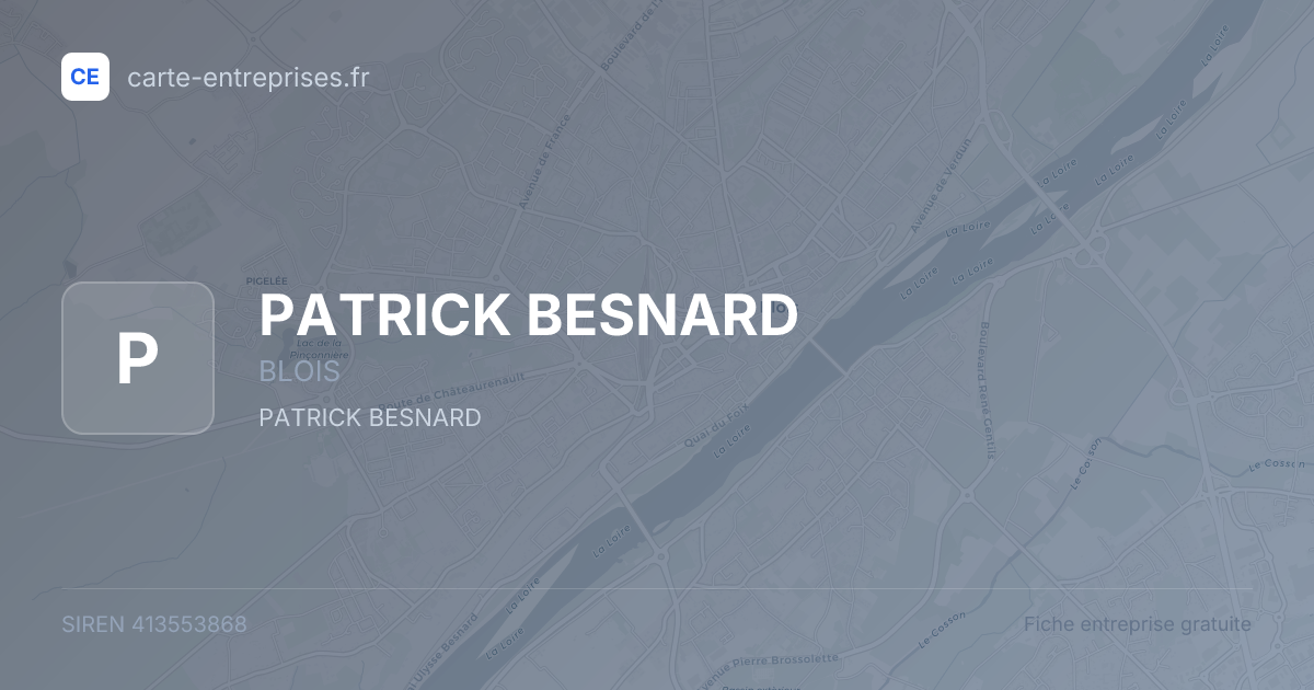 PATRICK BESNARD — 413553868 — fiche entreprise