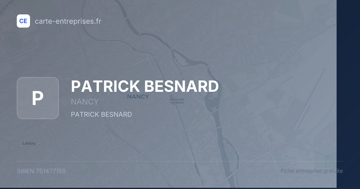PATRICK BESNARD — 751477159 — fiche entreprise