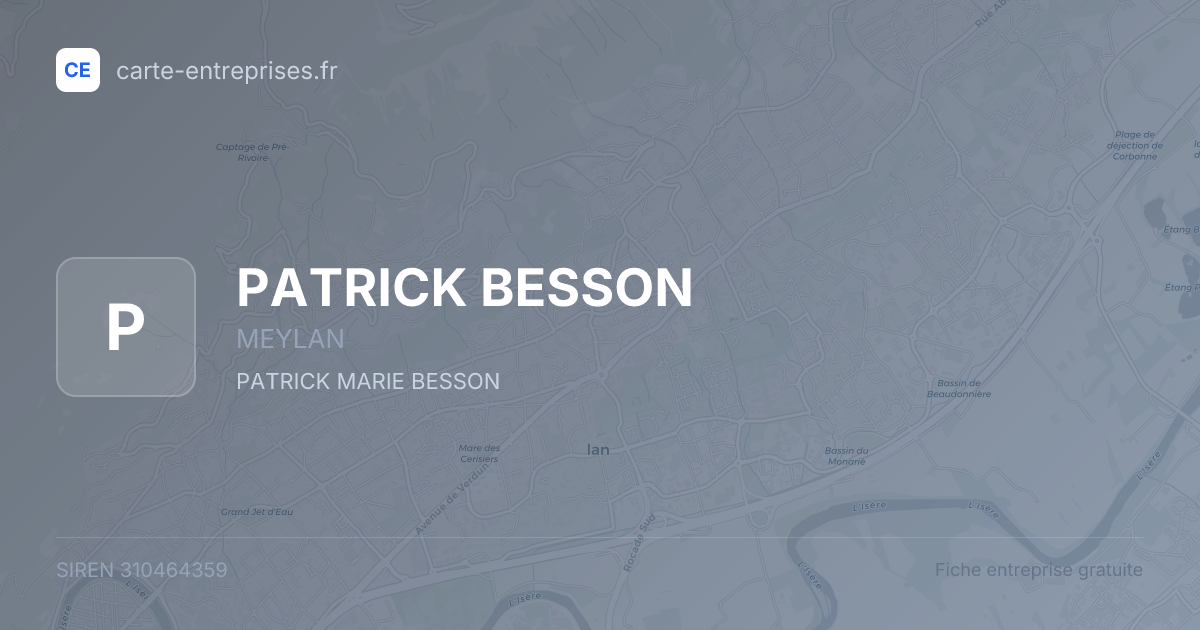 PATRICK BESSON — 310464359 — fiche entreprise