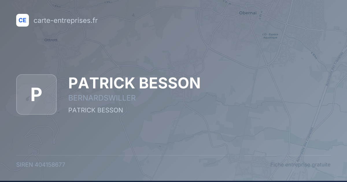 PATRICK BESSON — 404158677 — fiche entreprise