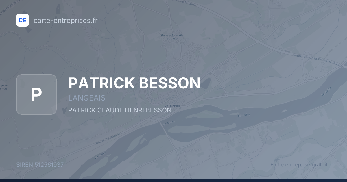 PATRICK BESSON — 512561937 — fiche entreprise