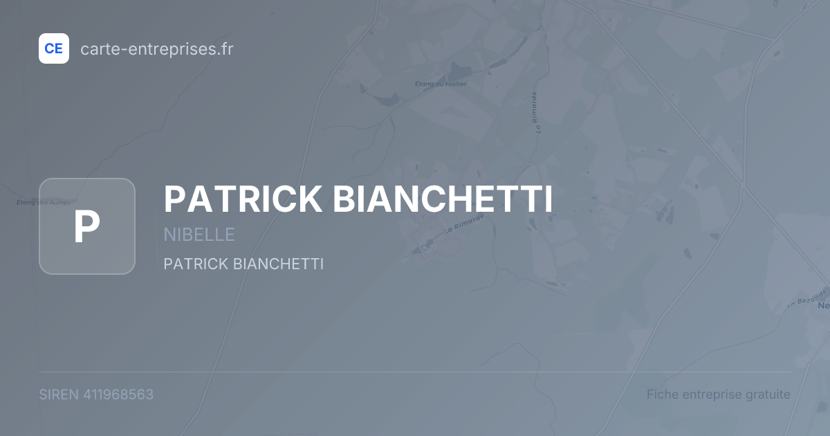 PATRICK BIANCHETTI — 411968563 — fiche entreprise