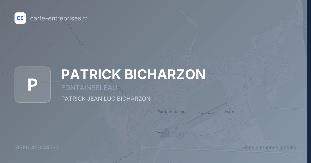 PATRICK BICHARZON — 413634593 — fiche entreprise