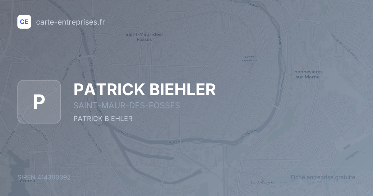 PATRICK BIEHLER — 414300392 — fiche entreprise