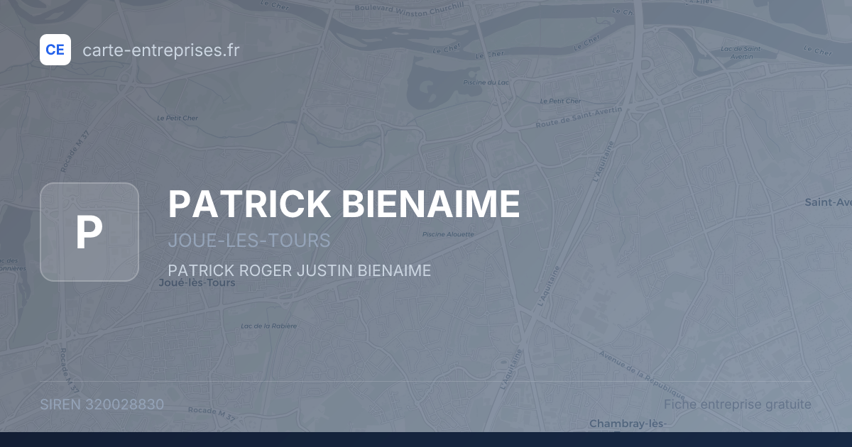 PATRICK BIENAIME — 320028830 — fiche entreprise