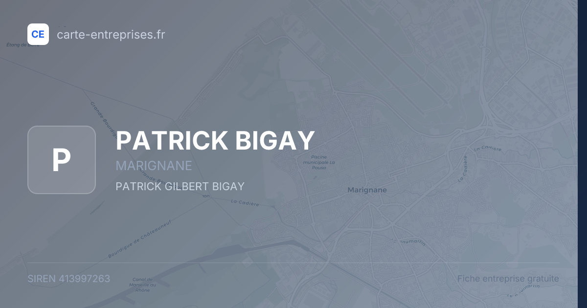 PATRICK BIGAY — 413997263 — fiche entreprise