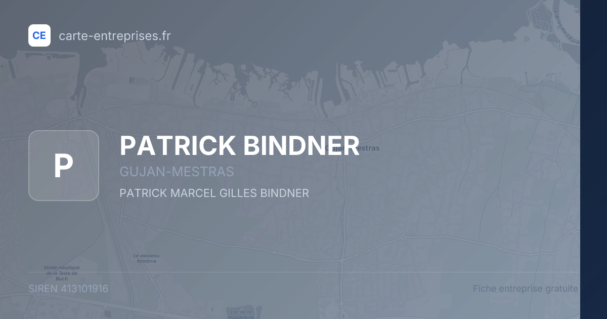 PATRICK BINDNER — 413101916 — fiche entreprise