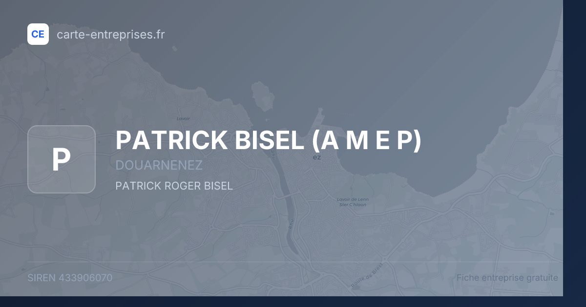 PATRICK BISEL (A M E P) — 433906070 — fiche entreprise