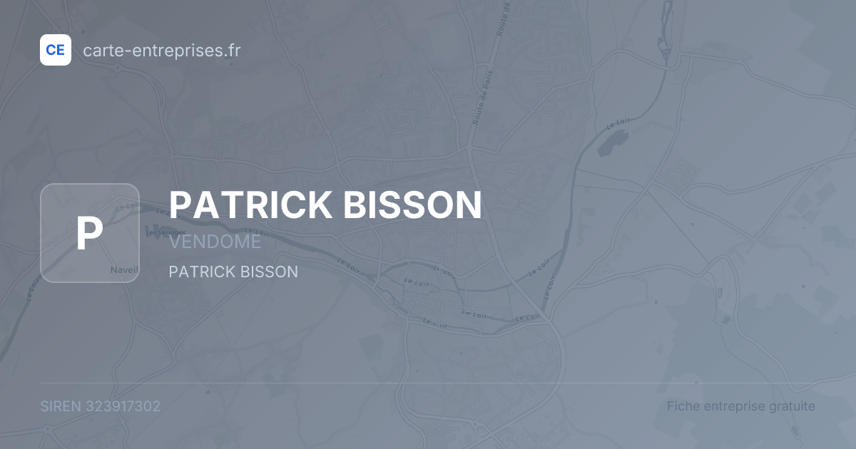PATRICK BISSON — 323917302 — fiche entreprise