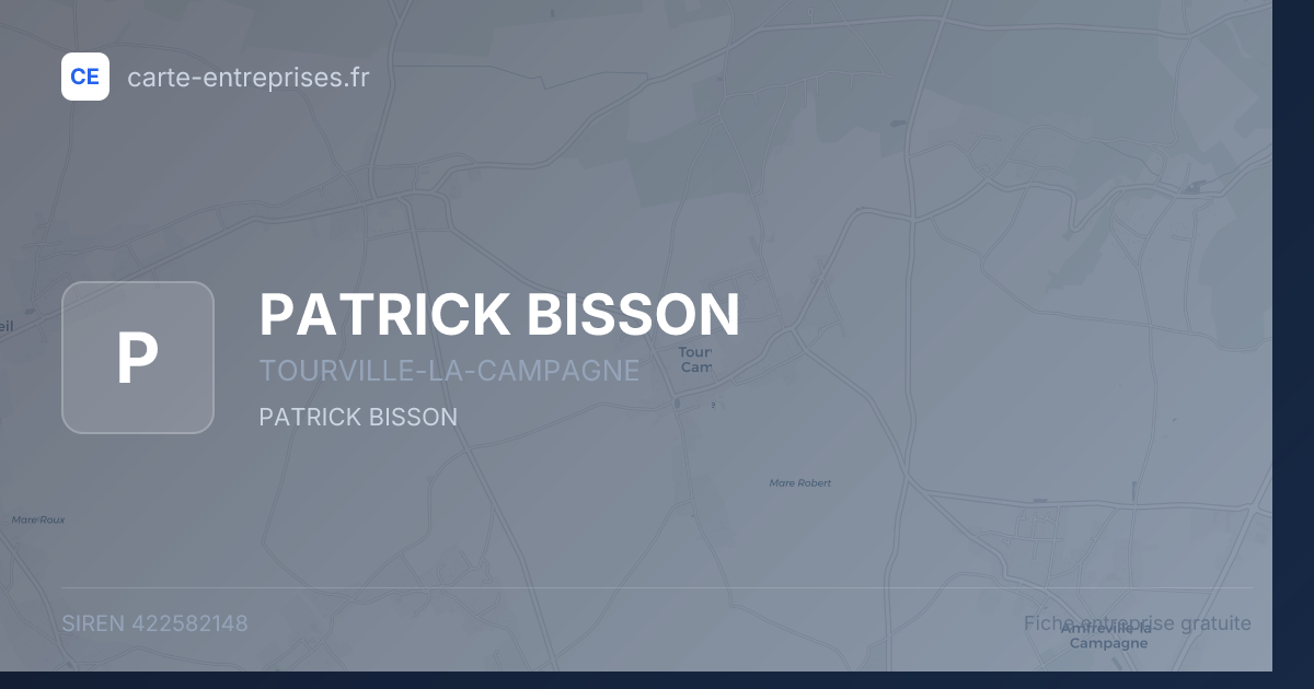 PATRICK BISSON — 422582148 — fiche entreprise