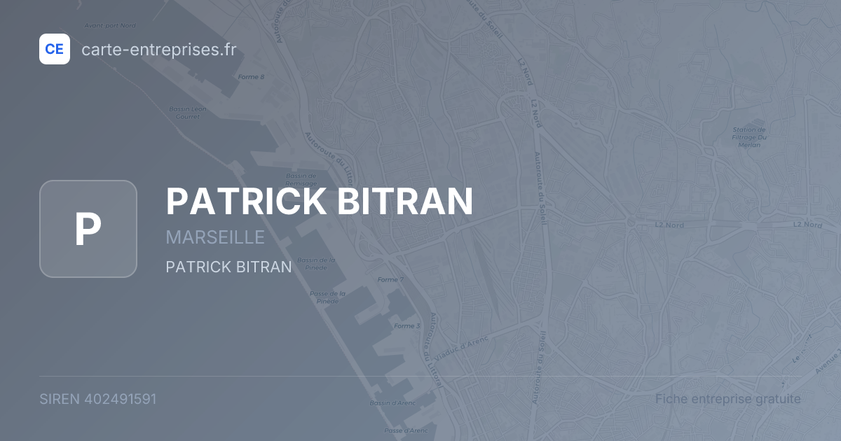PATRICK BITRAN — 402491591 — fiche entreprise