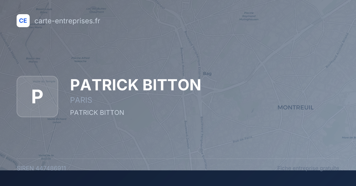 PATRICK BITTON — 447486911 — fiche entreprise