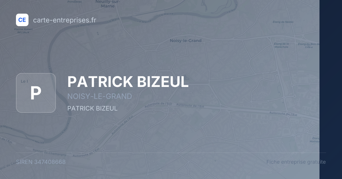 PATRICK BIZEUL — 347408668 — fiche entreprise